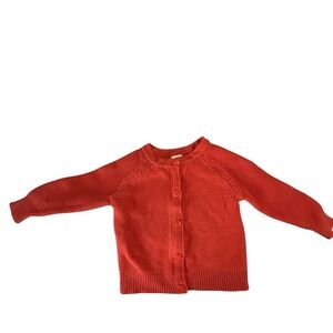 Hanna Andersson Coral Knit Button-Front 3T Cotton Cardigan